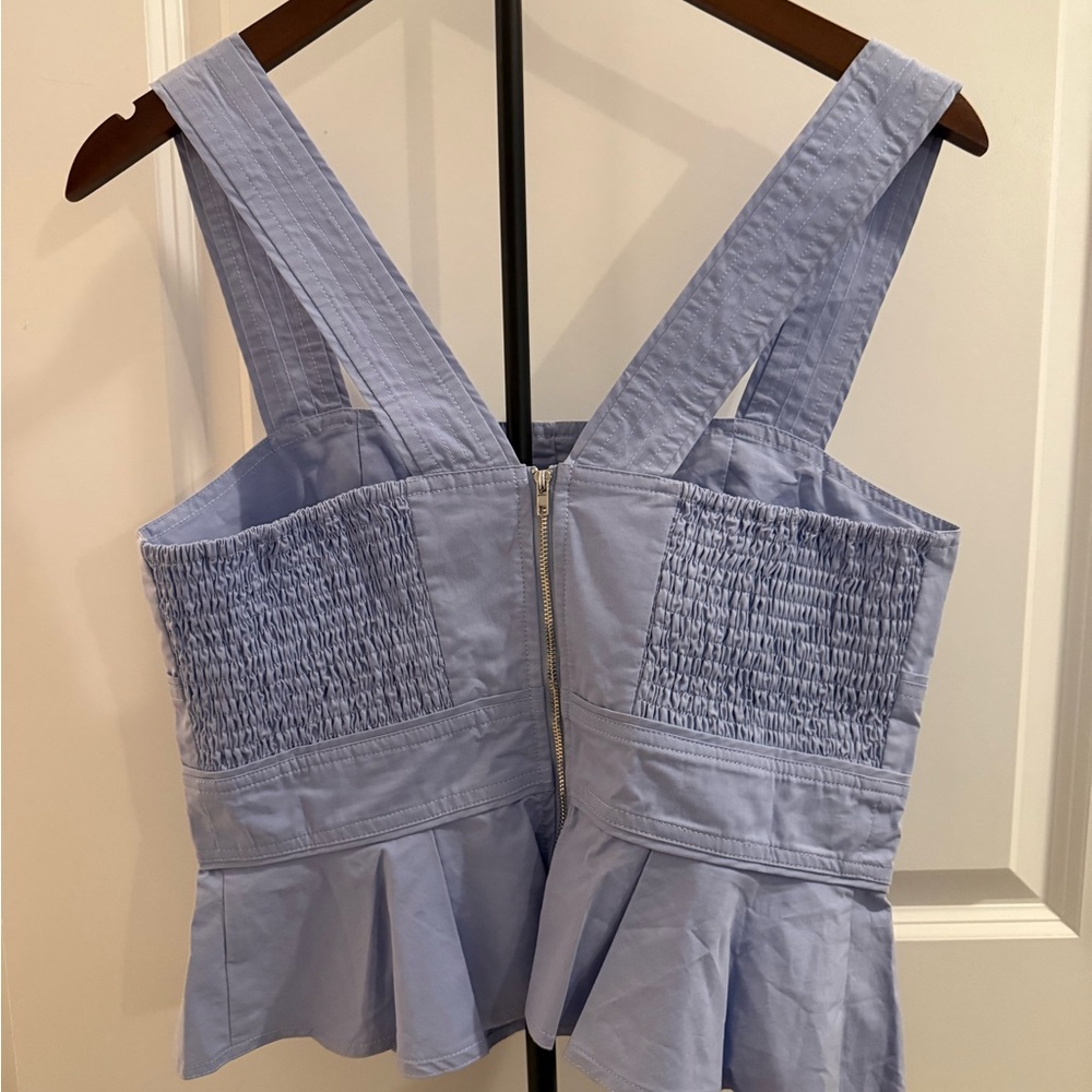 Sophie Rue Light Blue Peplum Blouse - Picture 3 of 3